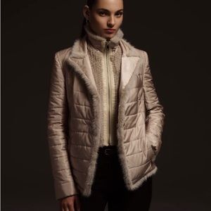 Look great in this Diomi Mink Trim Jacket! Adds sophistication to your look!